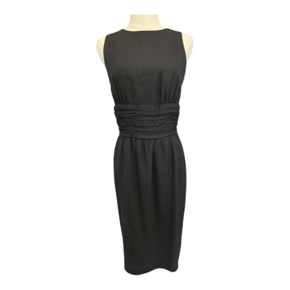 ✨ EUC AUGUST SILK Black Sleeveless V-Neck Dress | Women’s Sz 6